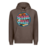 Coffee western groovy school nurse Premium Hoodie - BarkalooDesign