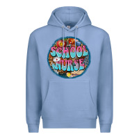 Colony Blue western groovy school nurse Premium Hoodie - BarkalooDesign