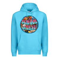 Ocean Blue western groovy school nurse Premium Hoodie - BarkalooDesign