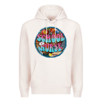 Pale Pink western groovy school nurse Premium Hoodie - BarkalooDesign