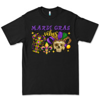 Black mardi gras vibes skull Premium Tee - FaDigitalArtStudio