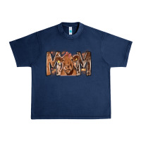 Navy Rodeo Mom Cow Urban Heavy Tee - CowhideDigitalArt