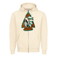Sandshell indian headdress arrowhead Zipper Hoodie - Jasminsmagicworld