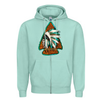 Seafoam indian headdress arrowhead Zipper Hoodie - Jasminsmagicworld