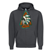 Smoke indian headdress arrowhead Zipper Hoodie - Jasminsmagicworld