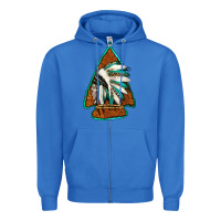 True Royal indian headdress arrowhead Zipper Hoodie - Jasminsmagicworld