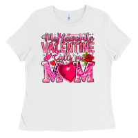 White My Favorite Valentine Calls Me Ladies Tee - CowhideDigitalArt