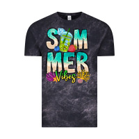 Cloud Black Summer Vibes Vintage Tee - CowhideDigitalArt