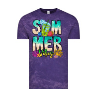 Cloud Purple Summer Vibes Vintage Tee - CowhideDigitalArt