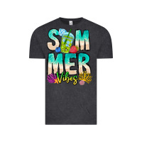 Vintage Black Summer Vibes Vintage Tee - CowhideDigitalArt