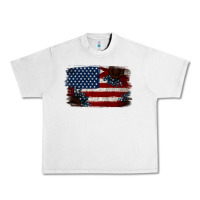 Lunar Rock Distressed Sunflower American Flag Urban Heavy Tee - Jasminsmagicworld