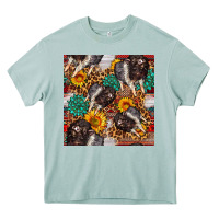Baby Hampshire Pig Sunflowers Seamless Pattern Heavy Core Tee | Teevron