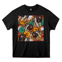Black baby hampshire pig sunflowers seamless pattern Heavy Core Tee - FaDigitalArtStudio