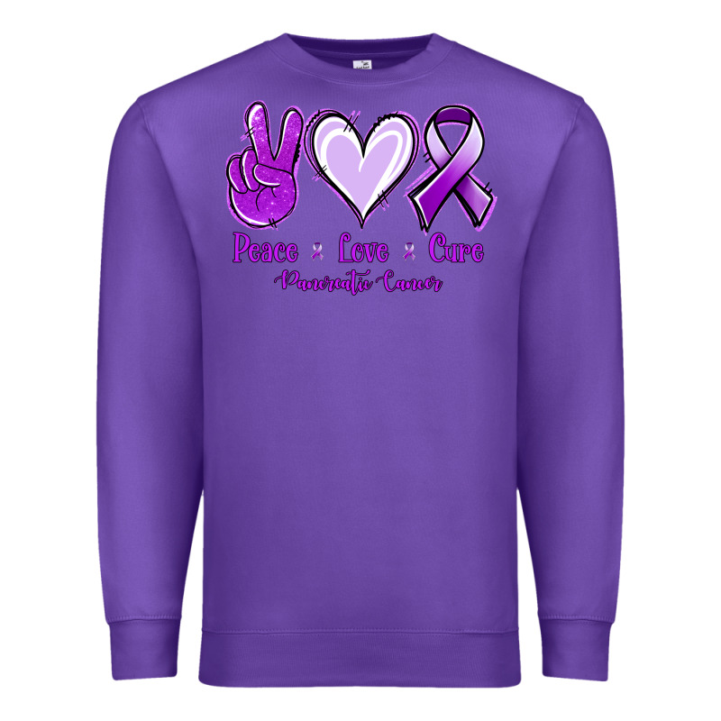 Pace Love Cure Pancreatic Cancer Premium Sweatshirt by Jasminsmagicworld | Teevron