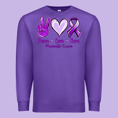 Pace Love Cure Pancreatic Cancer Premium Sweatshirt Designed By Jasminsmagicworld