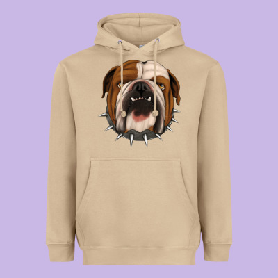Bulldog Heavyweight Hoodie Designed By Jasminsmagicworld