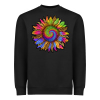 Black tie dye sunflower Heavyweight Sweatshirt - RanaPortraitStore