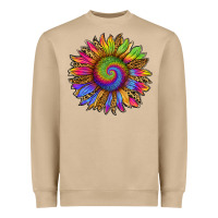 Mushroom tie dye sunflower Heavyweight Sweatshirt - RanaPortraitStore