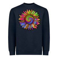 Navy tie dye sunflower Heavyweight Sweatshirt - RanaPortraitStore