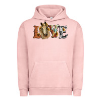 Pigment Salmon love horse sunflower Urban Hoodie - RanaPortraitStore