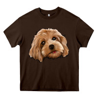 Chocolate Brown Cockapoo Heavy Core Tee - Jasminsmagicworld