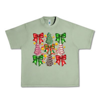 Oil Green Christmas Cake Bow Urban Heavy Tee - CowhideDigitalArt