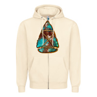 Sandshell turquoise cowhide arrowhead Zipper Hoodie - Jasminsmagicworld