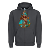 Smoke turquoise cowhide arrowhead Zipper Hoodie - Jasminsmagicworld
