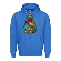 True Royal turquoise cowhide arrowhead Zipper Hoodie - Jasminsmagicworld