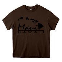 Chocolate Brown maui hawaii Heavy Core Tee - linhVisuals