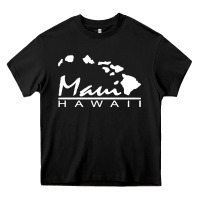 Black maui hawaii Heavy Core Tee - linhVisuals