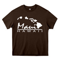 Chocolate Brown maui hawaii Heavy Core Tee - linhVisuals