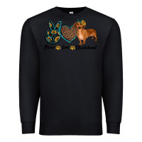 Black peace love dachshund Premium Sweatshirt - RanaPortraitStore