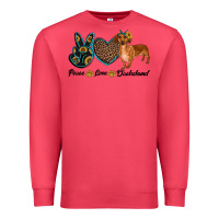 Cardinal peace love dachshund Premium Sweatshirt - RanaPortraitStore