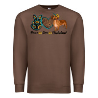Chestnut peace love dachshund Premium Sweatshirt - RanaPortraitStore