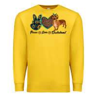 Lemon peace love dachshund Premium Sweatshirt - RanaPortraitStore