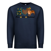 Navy peace love dachshund Premium Sweatshirt - RanaPortraitStore