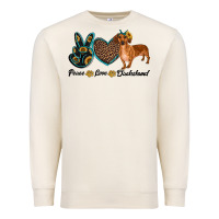 Peace Love Dachshund Premium Sweatshirt | Teevron