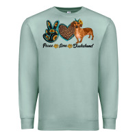 Seafoam peace love dachshund Premium Sweatshirt - RanaPortraitStore