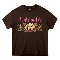 Chocolate Brown labrador mom Heavy Core Tee - Jasminsmagicworld