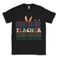 Black Easter bunny Teacher Classic Tee - OliviaCreatesArt