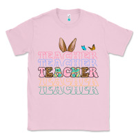 Bubblegum Pink Easter bunny Teacher Classic Tee - OliviaCreatesArt