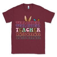 Burgundy Easter bunny Teacher Classic Tee - OliviaCreatesArt
