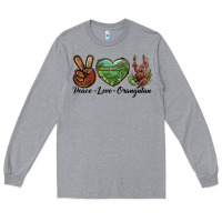 Heather Grey Peace Love Orangutan Long Sleeve Tee - LillyAllenDesigns