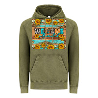 Vintage Olive Welcome fall Vintage Hoodie - Artiststas