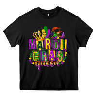 Black mardi gras queen Heavy Core Tee - FaDigitalArtStudio