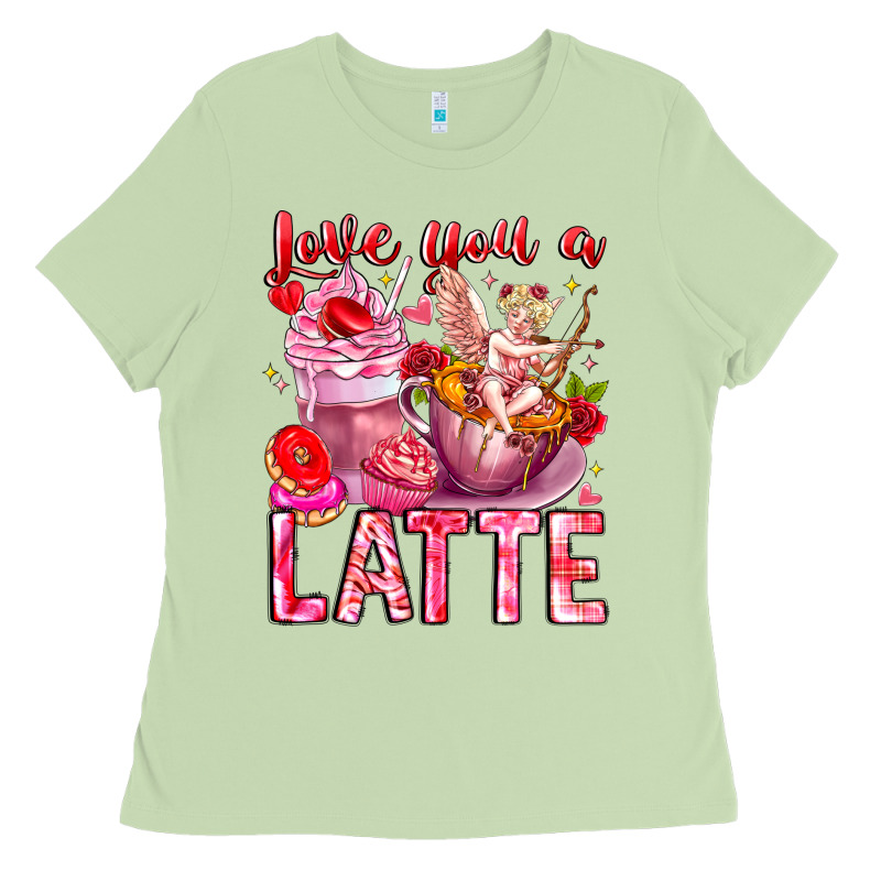 Love You Latte Valentine Cupid Ladies Tee by CowhideDigitalArt | Teevron