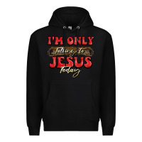 Black i'm only talking to jesus today christmas Premium Hoodie - BarkalooDesign