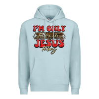 Blue Mist i'm only talking to jesus today christmas Premium Hoodie - BarkalooDesign