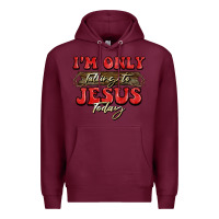 Burgundy i'm only talking to jesus today christmas Premium Hoodie - BarkalooDesign